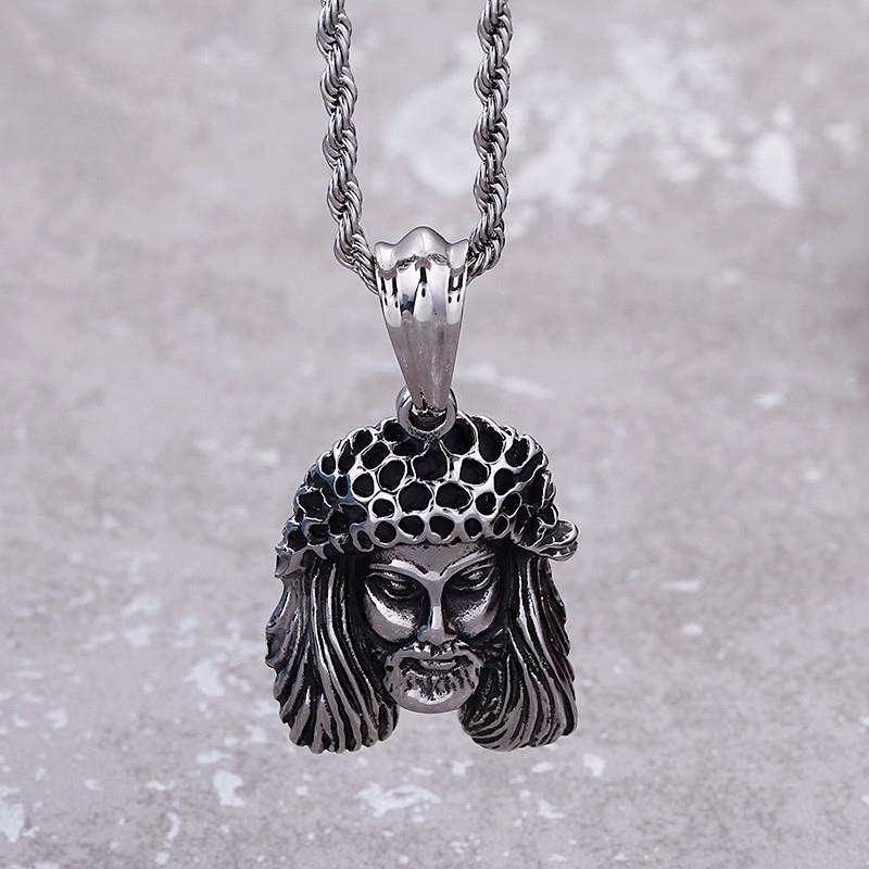 Punk Captain Jack Pendant Necklaces For Men Stainless Steel Figure Pirate Skull Necklace Chain Jewelry-Necklace Pendant-Rossny