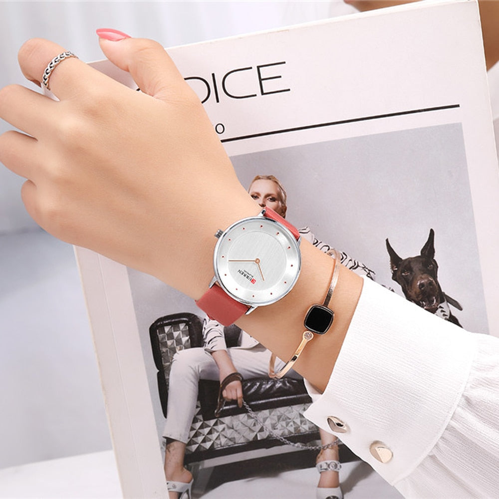 YSYH Beautiful Women's Quartz Watches Slim Fashion Leather Ladies Wrist Watch Reloj Mujer Female Clock Gifts For Women