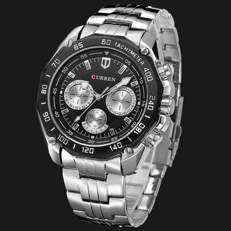 YSYH 8077 Full Stainless Steel Band Watches For Men Fashion Army Military Quartz Mens Watch Sport Wristwatch Male Clock Reloje