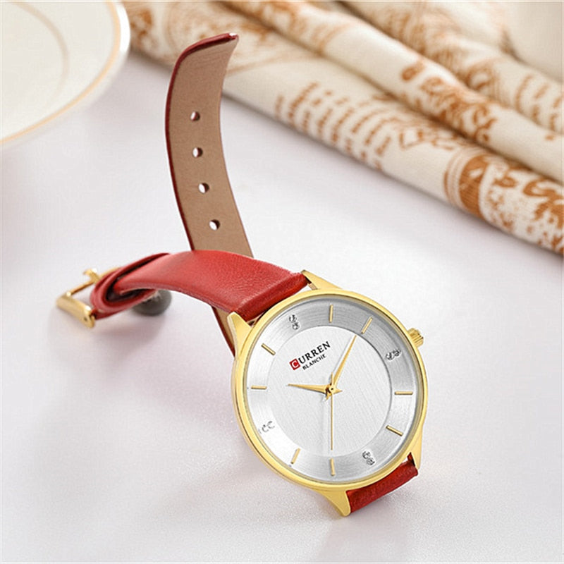 YSYH Brand Diamond Women's Watch Simple Slim Quartz Leather Wristwatch For Women Fashion Dress Ladies Clock Montre femme