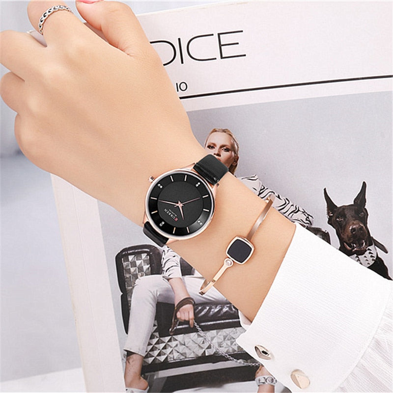 YSYH Brand Watch Women Fashion Leather Quatz Wristwatch For Womens Girls Diamond Dial 30M Waterproof Female Clock bayan saat