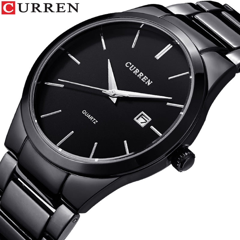 YSYH  Calendar  Quartz Wrist Watch Stylish Men's Watch Military Waterproof Full Steel Male Clock
