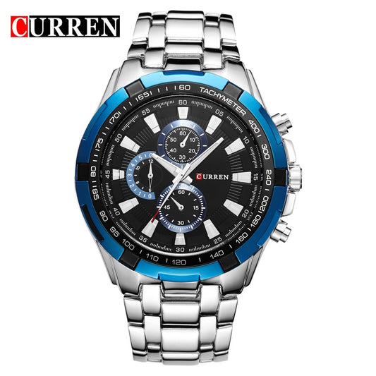 YSYH  Men Watches Analog Sport Clock Full Steel Waterproof Wrist Watch For Men   Male Clock