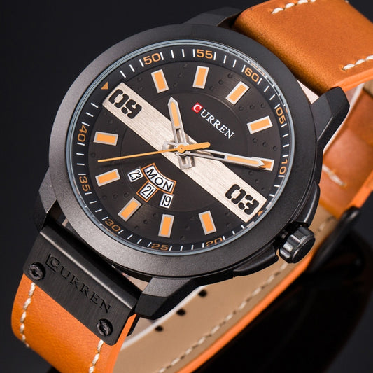YSYH Men Watches Display Date Week Quartz Wristwatch  Male Clock
