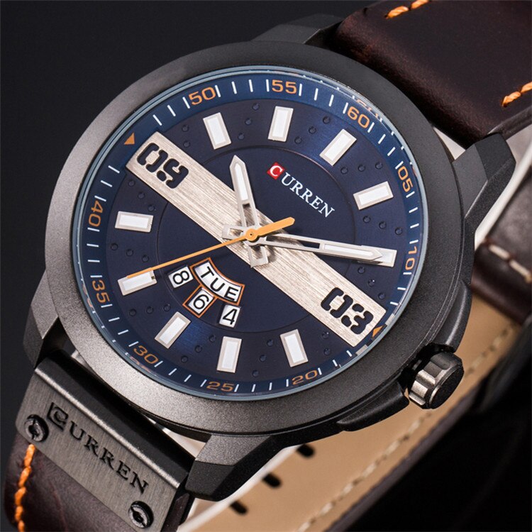 YSYH Men Watches Display Date Week Quartz Wristwatch  Male Clock