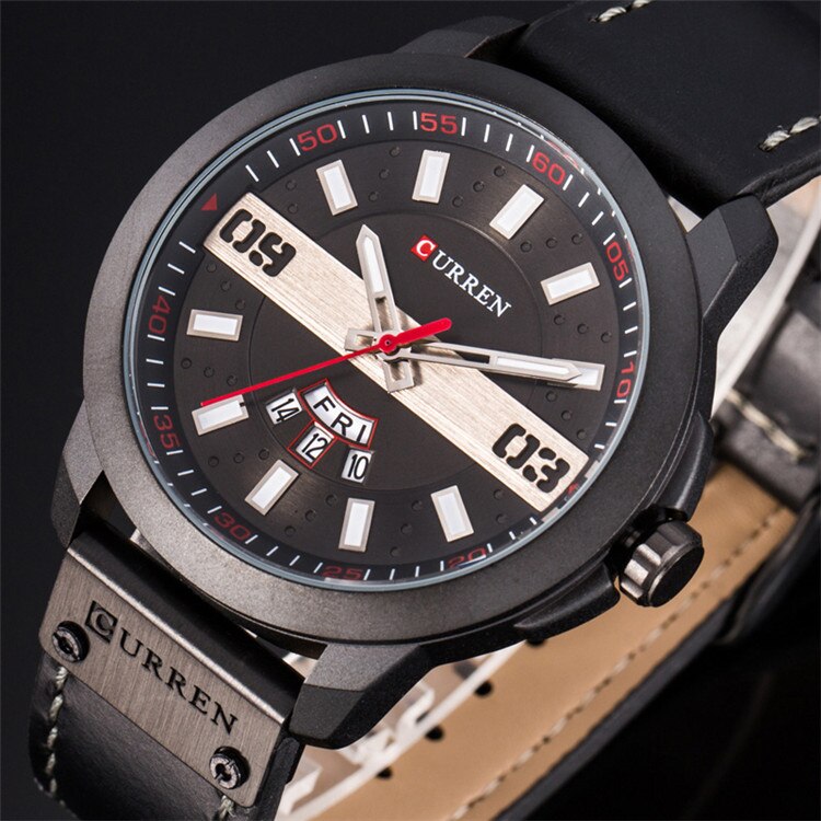 YSYH Men Watches Display Date Week Quartz Wristwatch  Male Clock