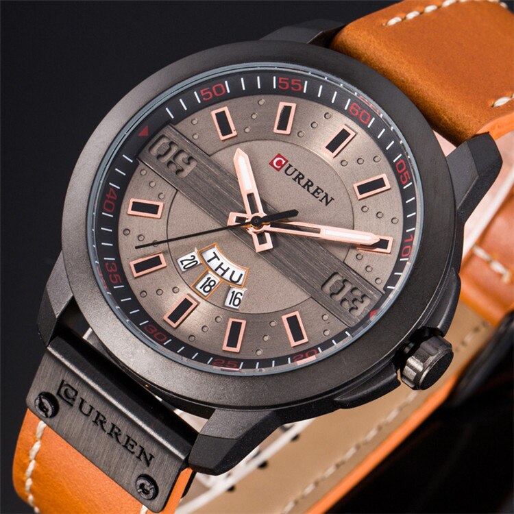 YSYH Men Watches Display Date Week Quartz Wristwatch  Male Clock