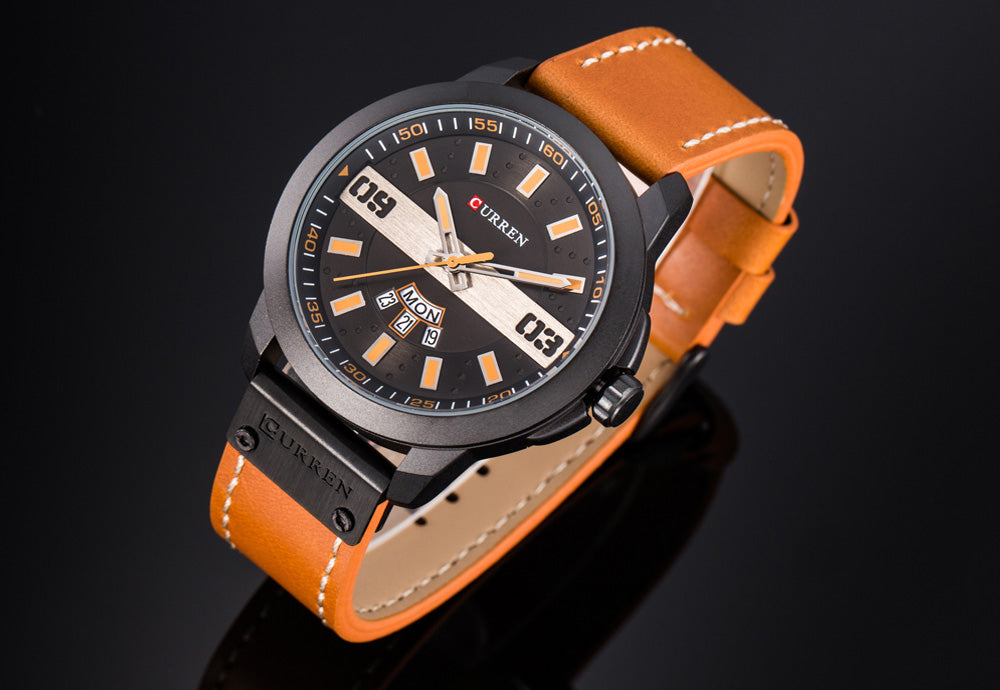 YSYH Men Watches Display Date Week Quartz Wristwatch  Male Clock