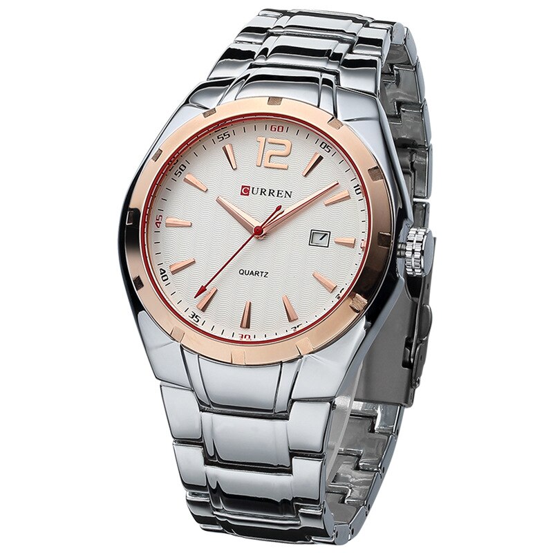 YSYH &Casual Date Men Watches Steel Band Quartz Waterproof Wristwatches erkek kol saat