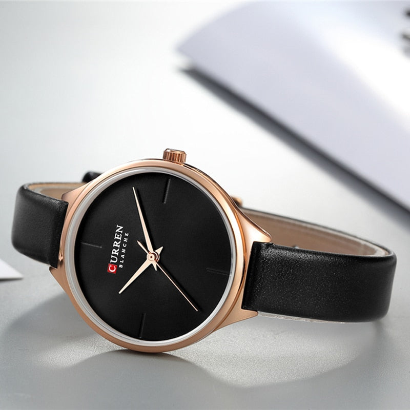YSYH Ladies Watches Minimalist Wrist Watch for Women Casual Fashion Leather Strap Quartz Female Clock Simple Classy Watch