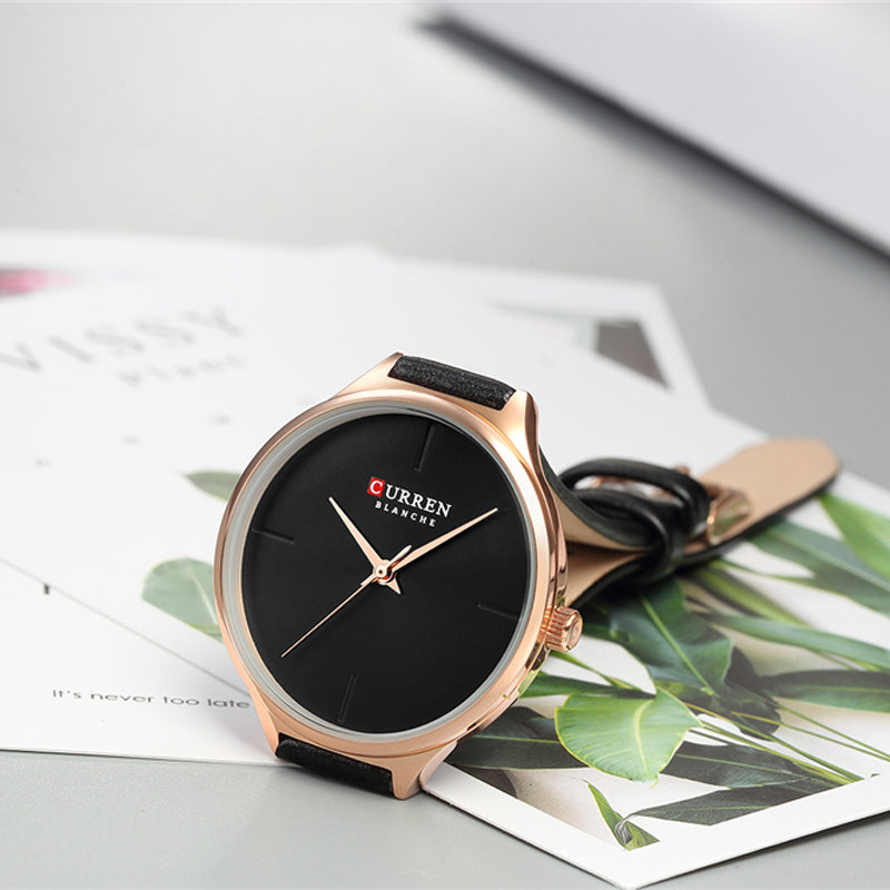YSYH Ladies Watches Minimalist Wrist Watch for Women Casual Fashion Leather Strap Quartz Female Clock Simple Classy Watch