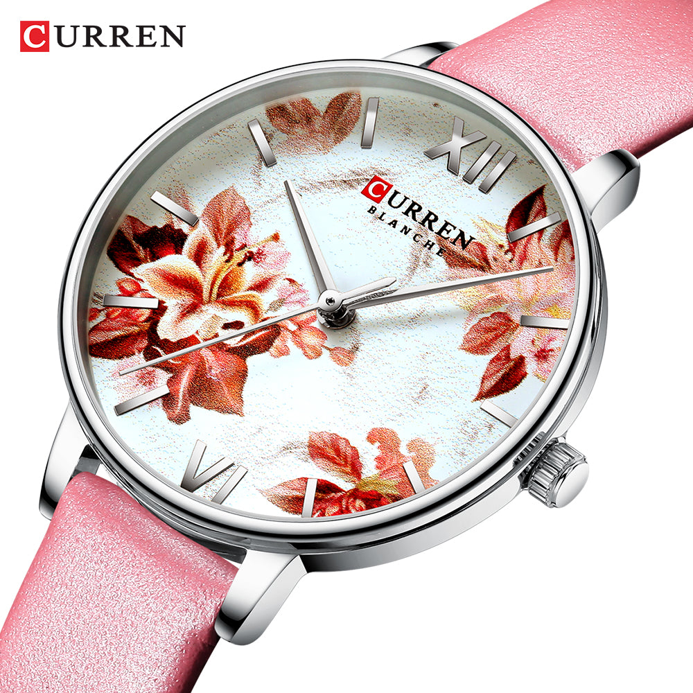 YSYH Leather Strap Watches Women's Quartz Watch Beautiful Pink Wristwatches Ladies Clock Female Fashion Design Charming Watch