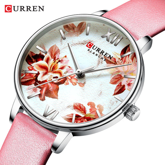 YSYH Leather Strap Watches Women's Quartz Watch Beautiful Pink Wristwatches Ladies Clock Female Fashion Design Charming Watch