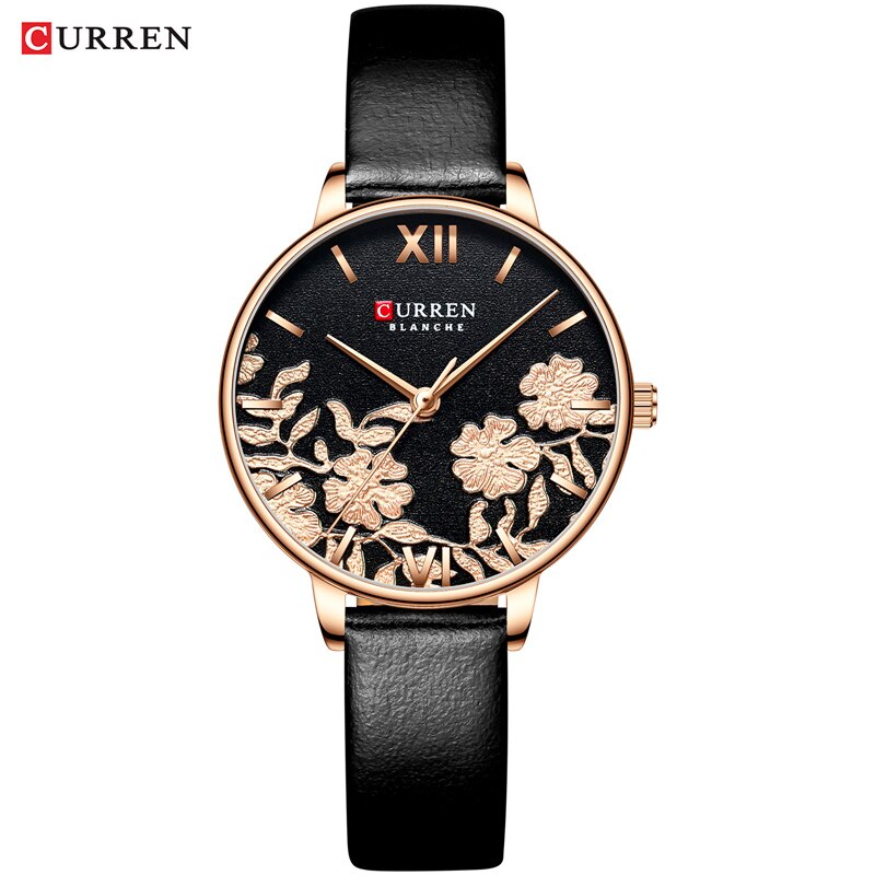 YSYH Leather Women Watches  Beautiful Unique Design Dial Quartz Wristwatch Clock Female Fashion Dress Watch Montre femme