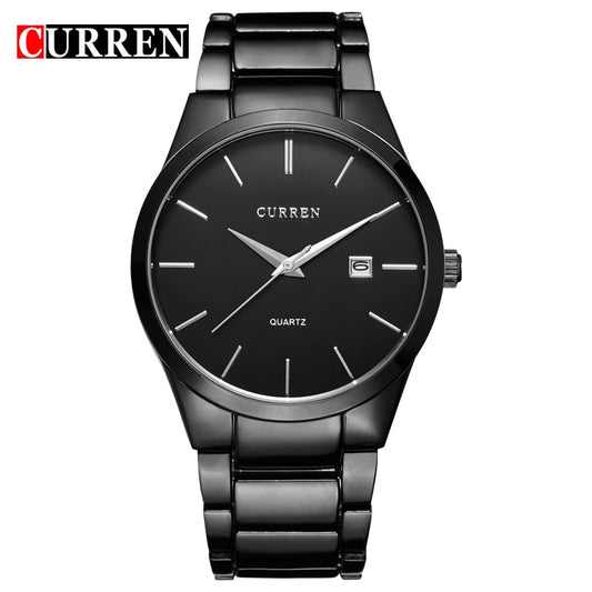 YSYH Luxury Classic  Men Watches Display Date Quartz-watch Male Wristwatch Full Steel Clock