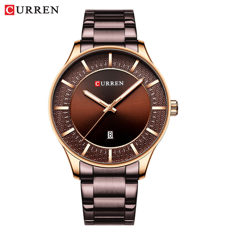 YSYH Luxury Gold Quartz Watches Men Stainless Steel Strap Wristwatch  Auto Date Clock Male Classic Watch