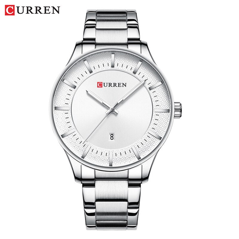 YSYH Luxury Gold Quartz Watches Men Stainless Steel Strap Wristwatch  Auto Date Clock Male Classic Watch