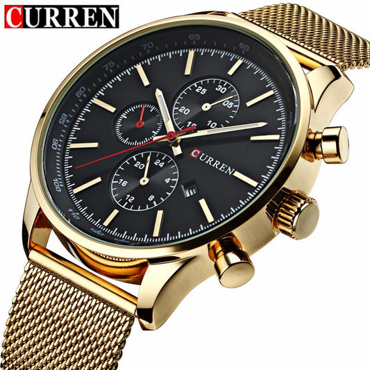 YSYH  Brand Luxury  Casual Sports Men Watches Stainless Steel Wristwatch Date Male Clock