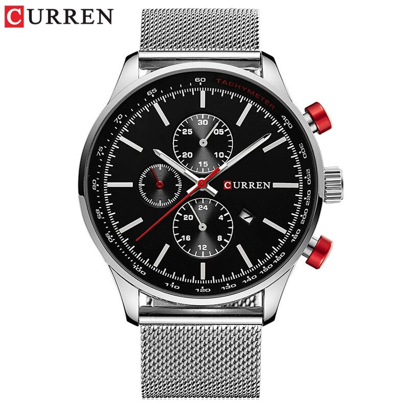 YSYH  Brand Luxury  Casual Sports Men Watches Stainless Steel Wristwatch Date Male Clock