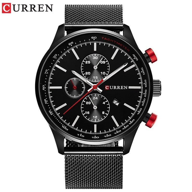YSYH  Brand Luxury  Casual Sports Men Watches Stainless Steel Wristwatch Date Male Clock