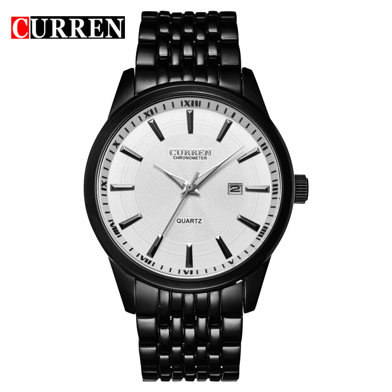 YSYH New Watches Fashion Simple style Calendar Casual Business Men Wristwatch Full Steel Quartz Male Clock Waterproof Watch