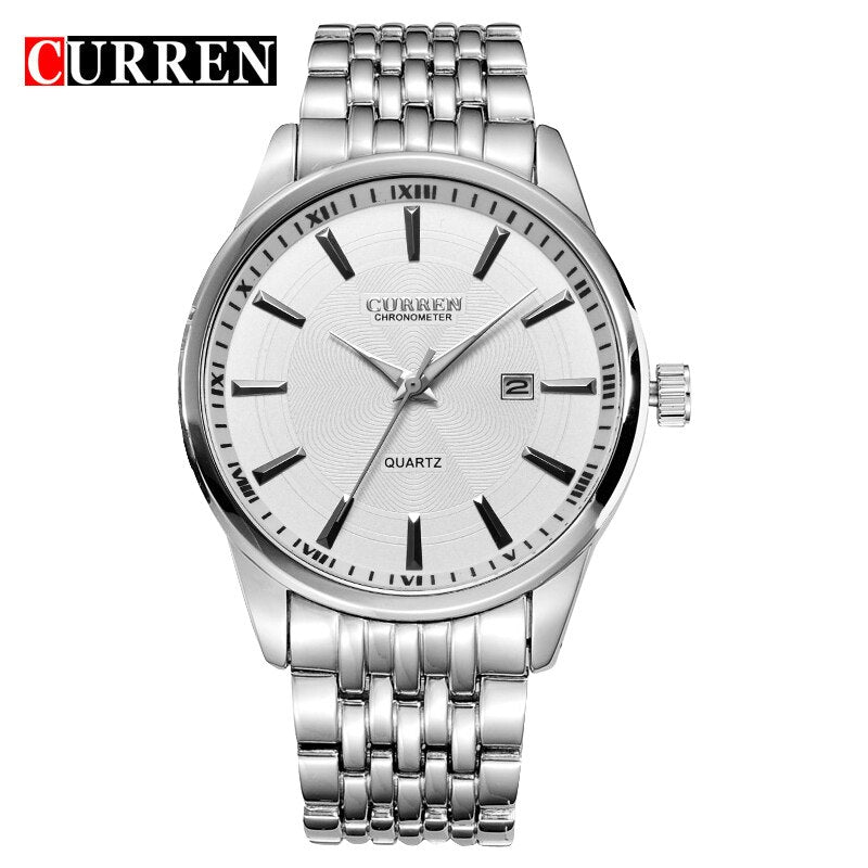 YSYH New Watches Fashion Simple style Calendar Casual Business Men Wristwatch Full Steel Quartz Male Clock Waterproof Watch