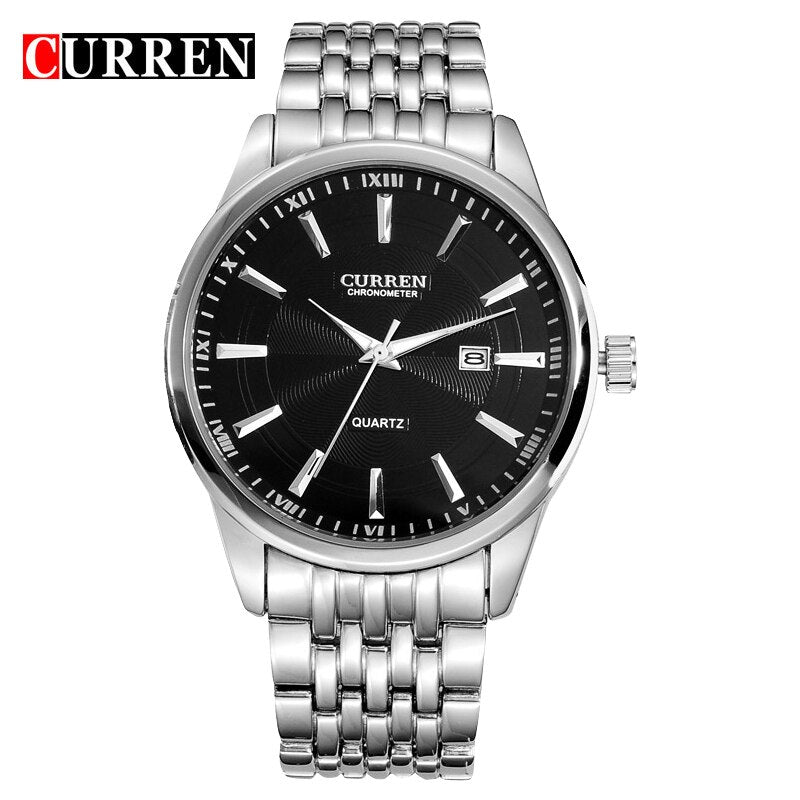 YSYH New Watches Fashion Simple style Calendar Casual Business Men Wristwatch Full Steel Quartz Male Clock Waterproof Watch