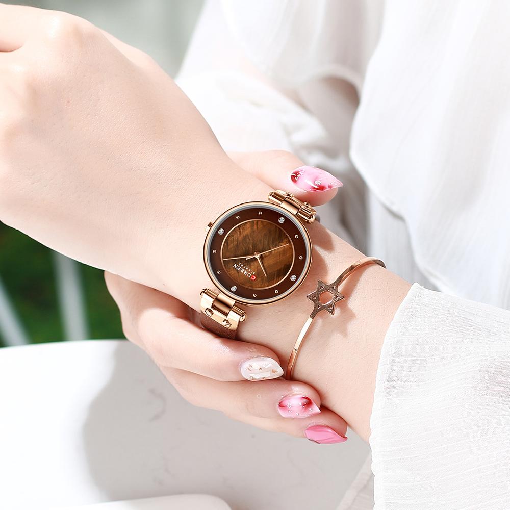 YSYH Simple Rhinestones Charming Watch for Ladies Quartz Watches Leather Strap Clock Female Wristwatch Dress Women's Watch