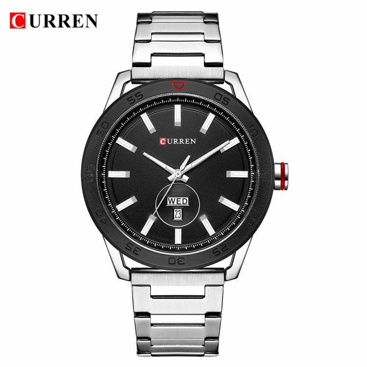 YSYH  Luxury Watches Mens Casual Quartz Watch Male Clock  Stainless Steel Band Waterproof Wristwatch with Week