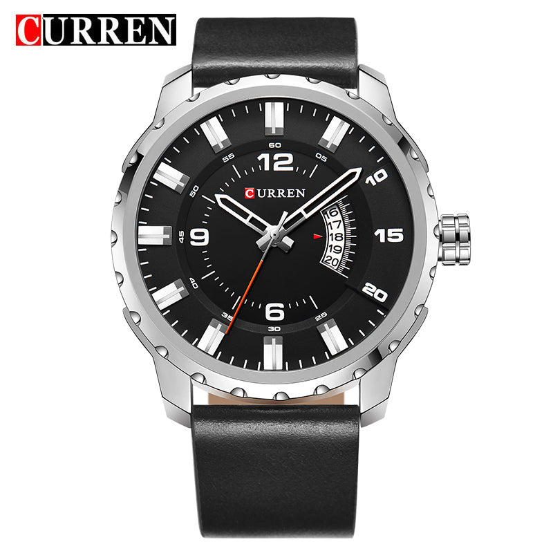 YSYH Men Sports Watches  Dial Calendar Quartz Male Clock Leather Strap  Watches Montre