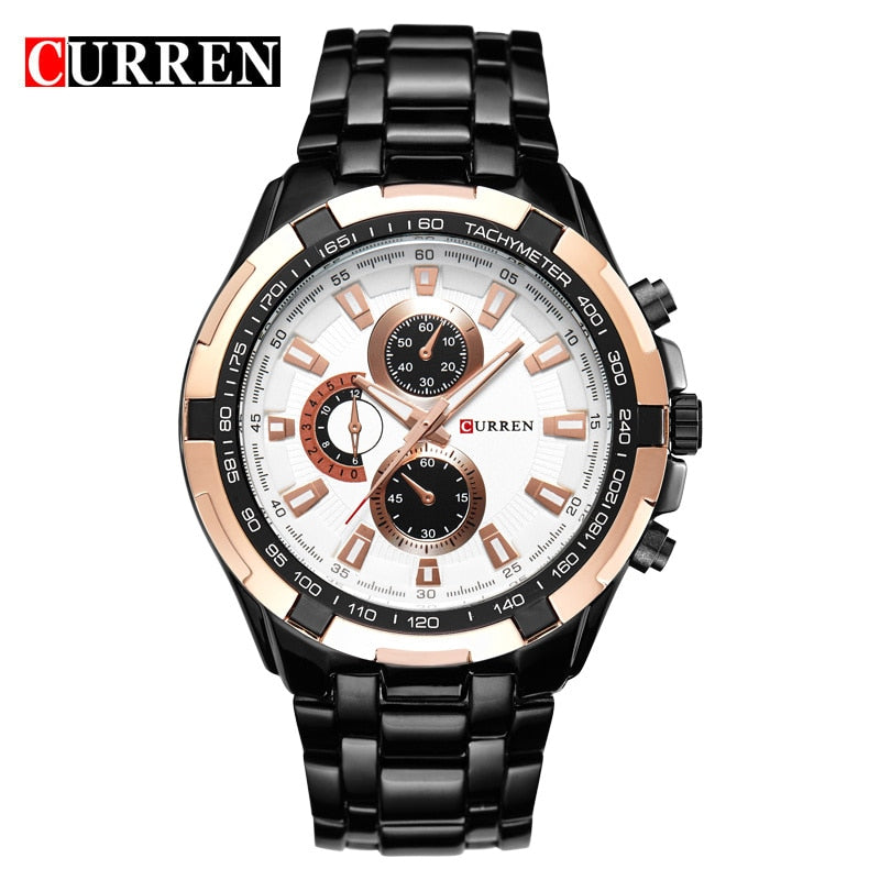 YSYH Watches Men  Luxury &Casual Quartz Male Wristwatches Classic Analog Sports Steel Band Clock Relojes