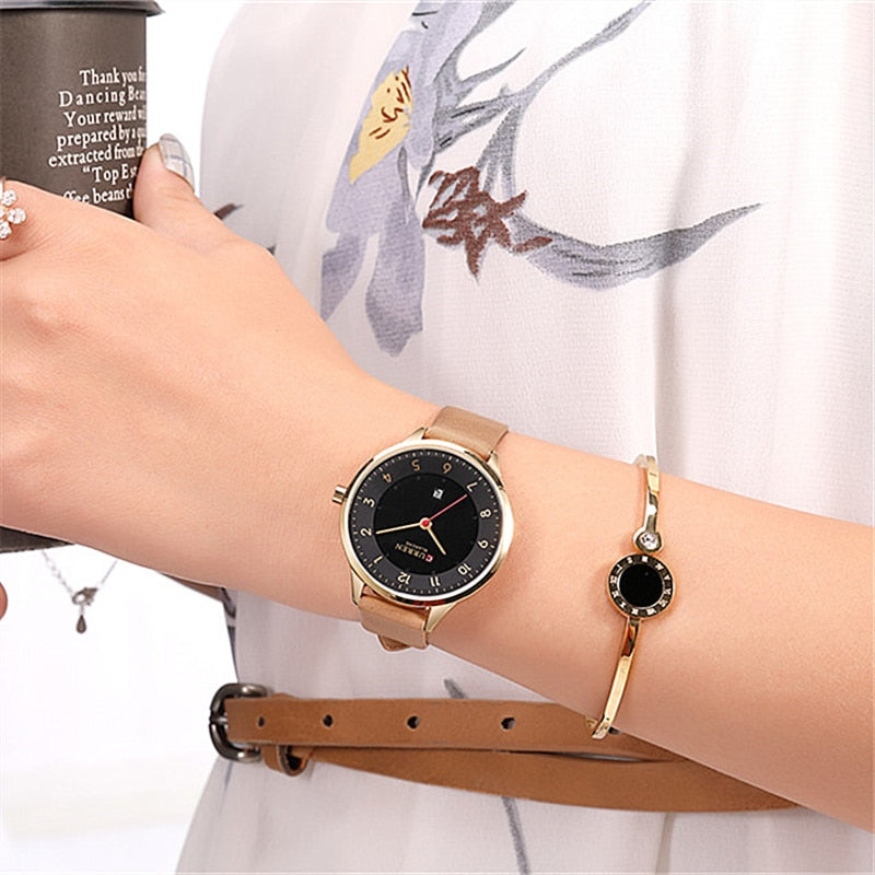 YSYH Charm Leather Watches Women Classic Digital Analog Quartz Wristwtatch Ladies Dress Watch With Date 9035 Relogio Feminino