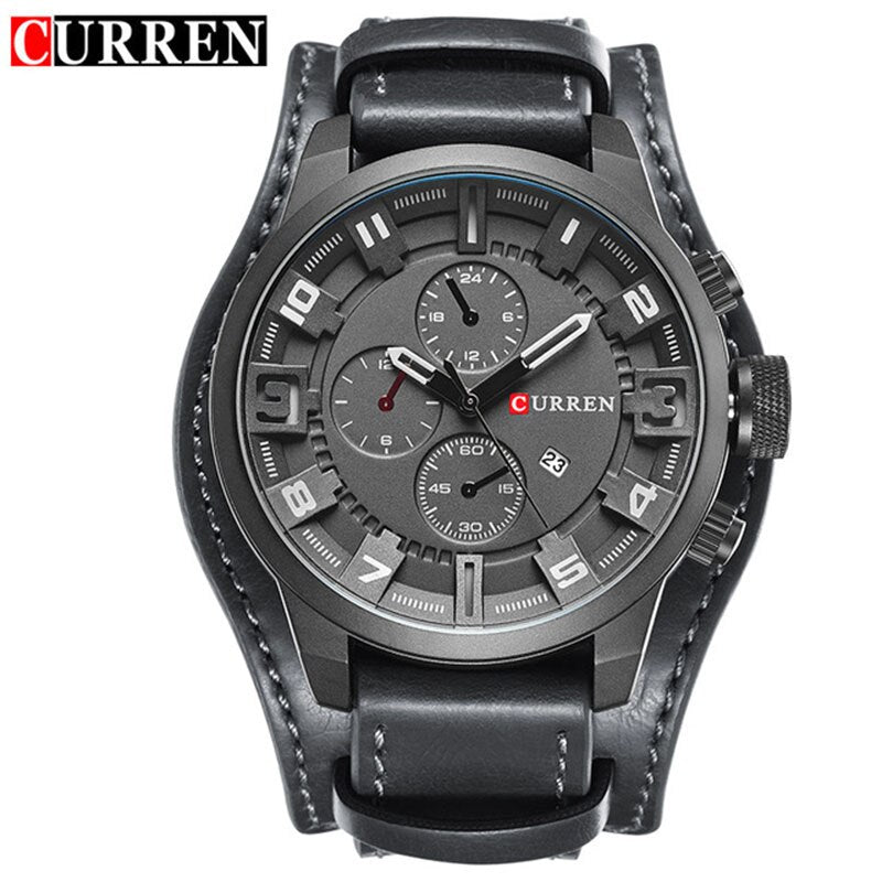 YSYH Army Military Quartz  Luxury Leather Men Watch Casual Sport Male Clock Watch
