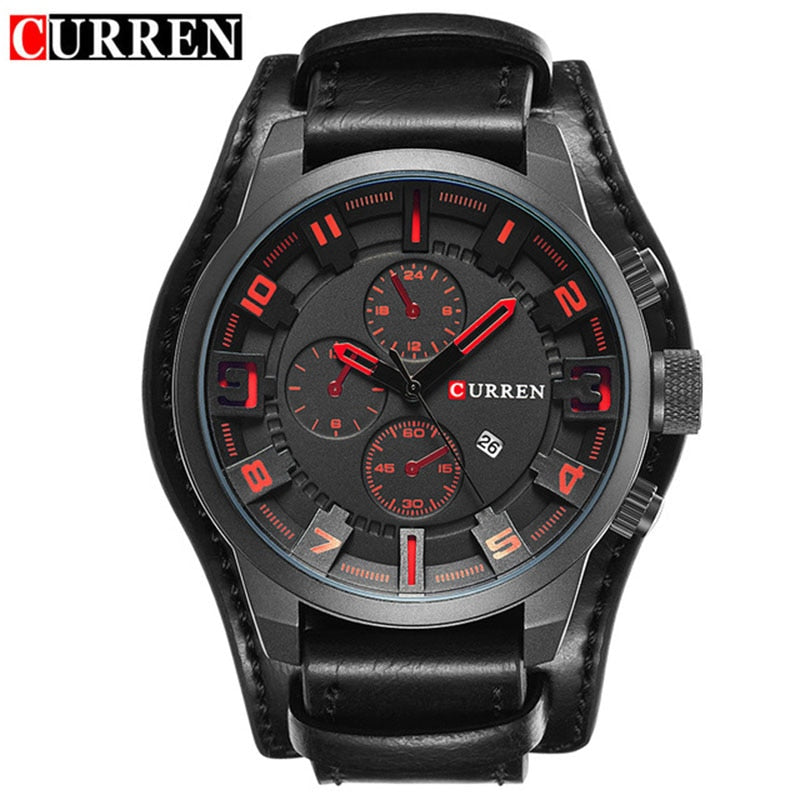 YSYH Army Military Quartz  Luxury Leather Men Watch Casual Sport Male Clock Watch