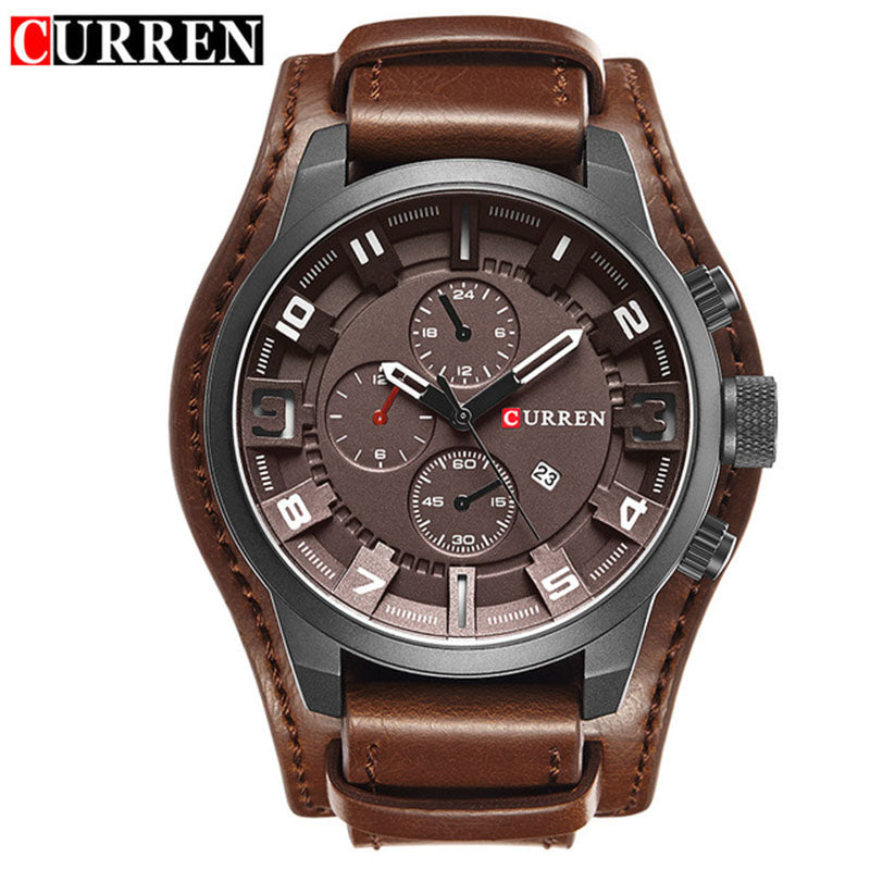 YSYH Army Military Quartz  Luxury Leather Men Watch Casual Sport Male Clock Watch