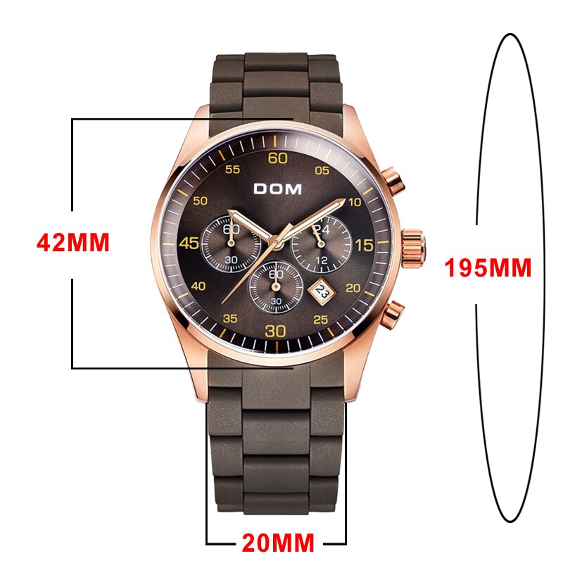 YSYH Men's Watch Calendar Week Show Waterproof Luminous Quartz Watch Men High Quality Movement Clock Gold