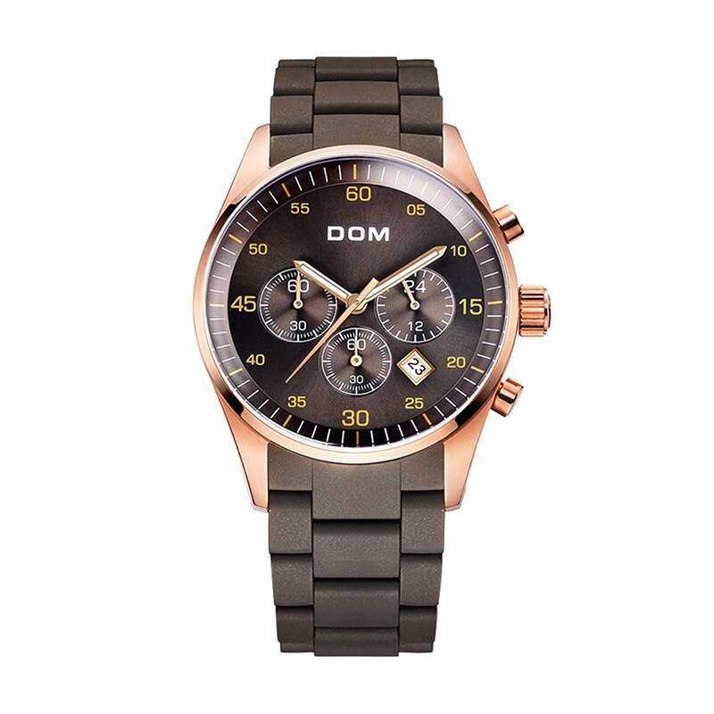 YSYH Men's Watch Calendar Week Show Waterproof Luminous Quartz Watch Men High Quality Movement Clock Gold