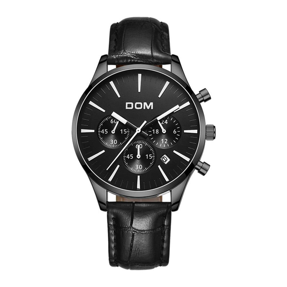 YSYH Luxury Men's Black Watch Casual Watches Man Waterproof Sports Quartz Wrist Watch Male Fashion Clock Relojes Hombre