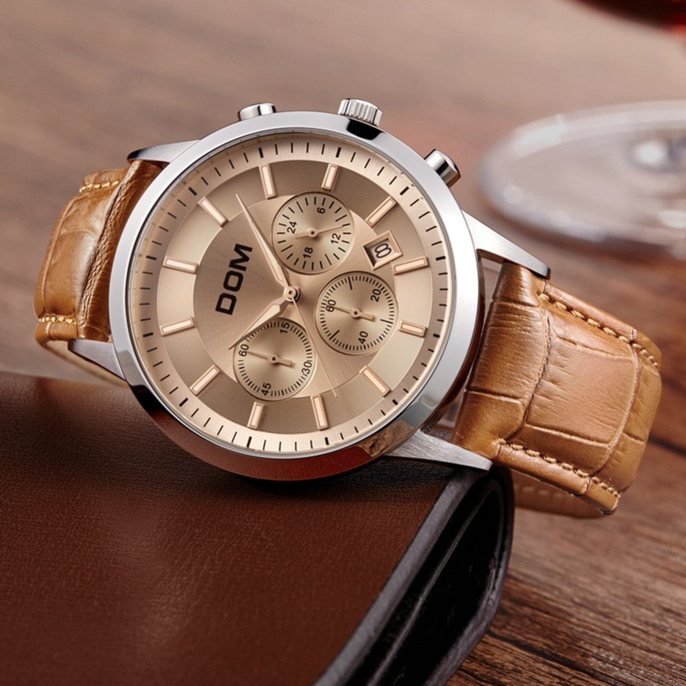 YSYH boutique men's multi-pointer waterproof sports watch Countdown Calendar display Sapphire Crystal Quartz Watch Men