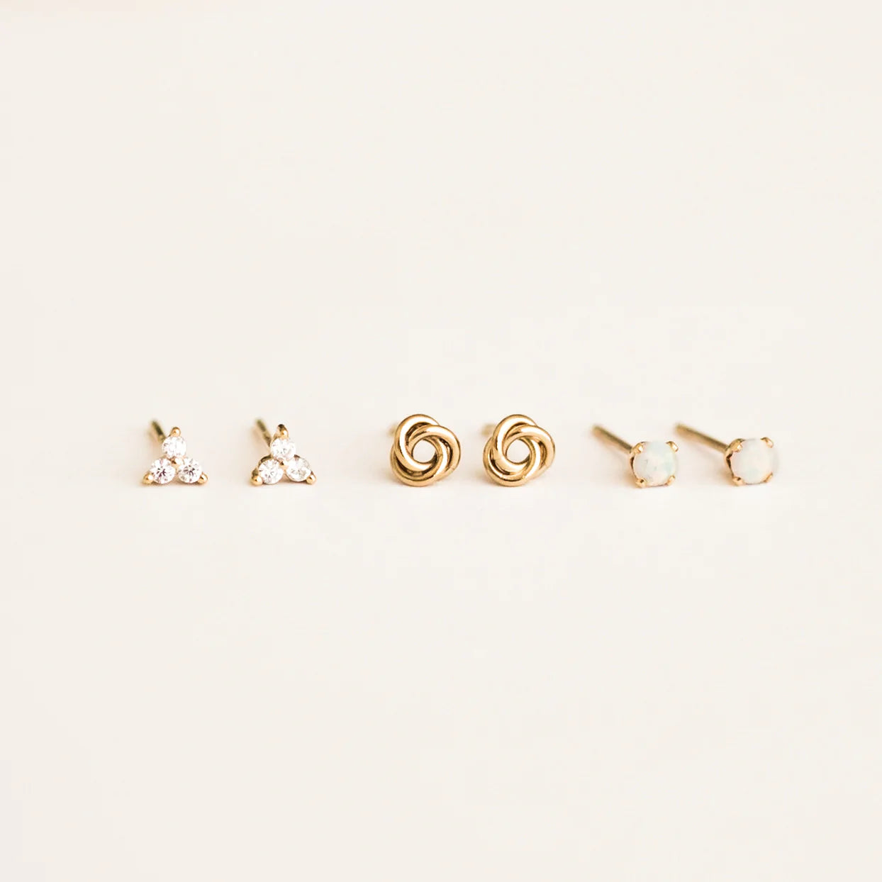 Tiny Opal Stud Earrings