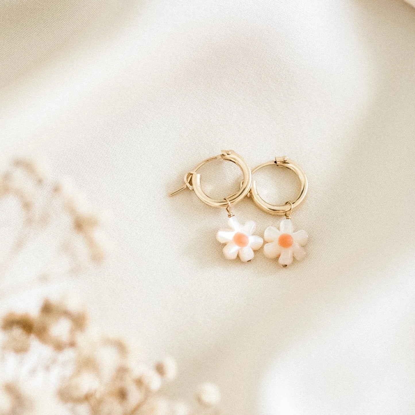 Daisy Hoop Earrings