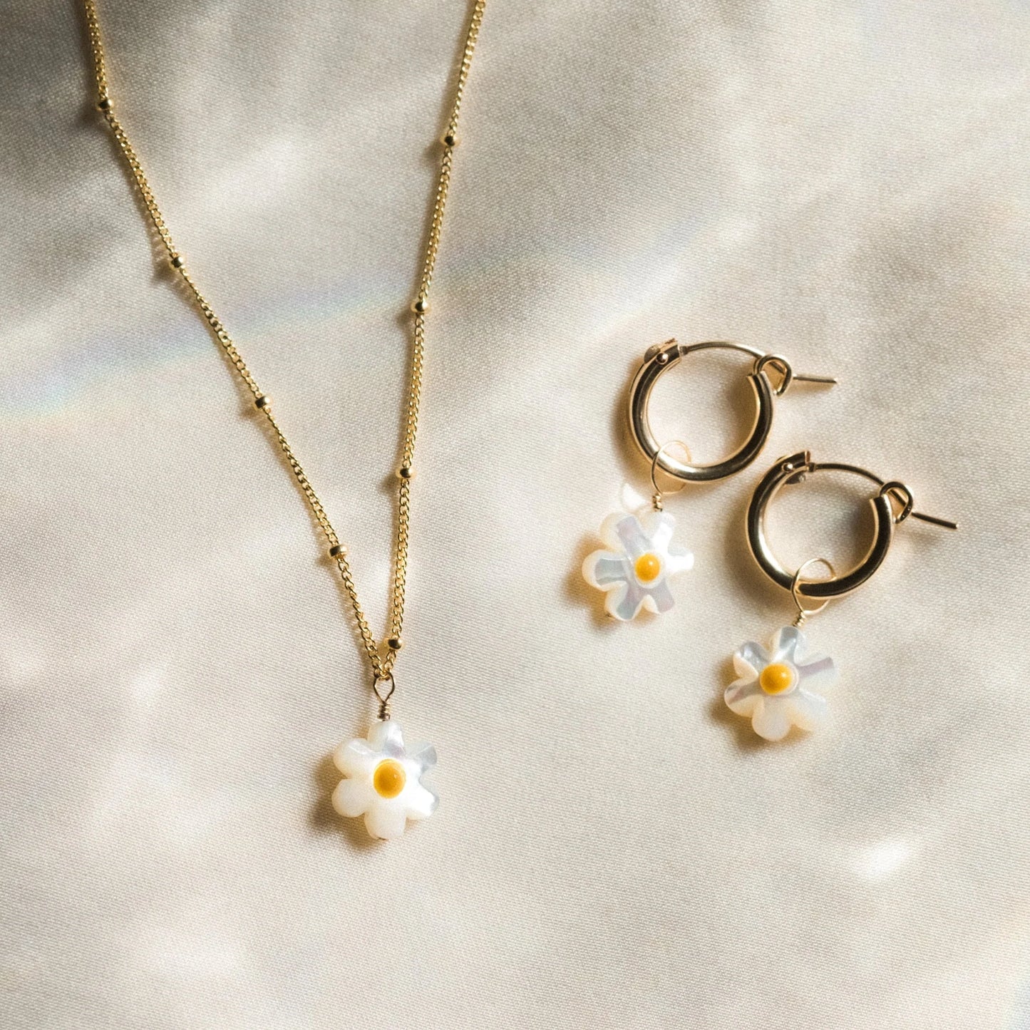 Daisy Hoop Earrings
