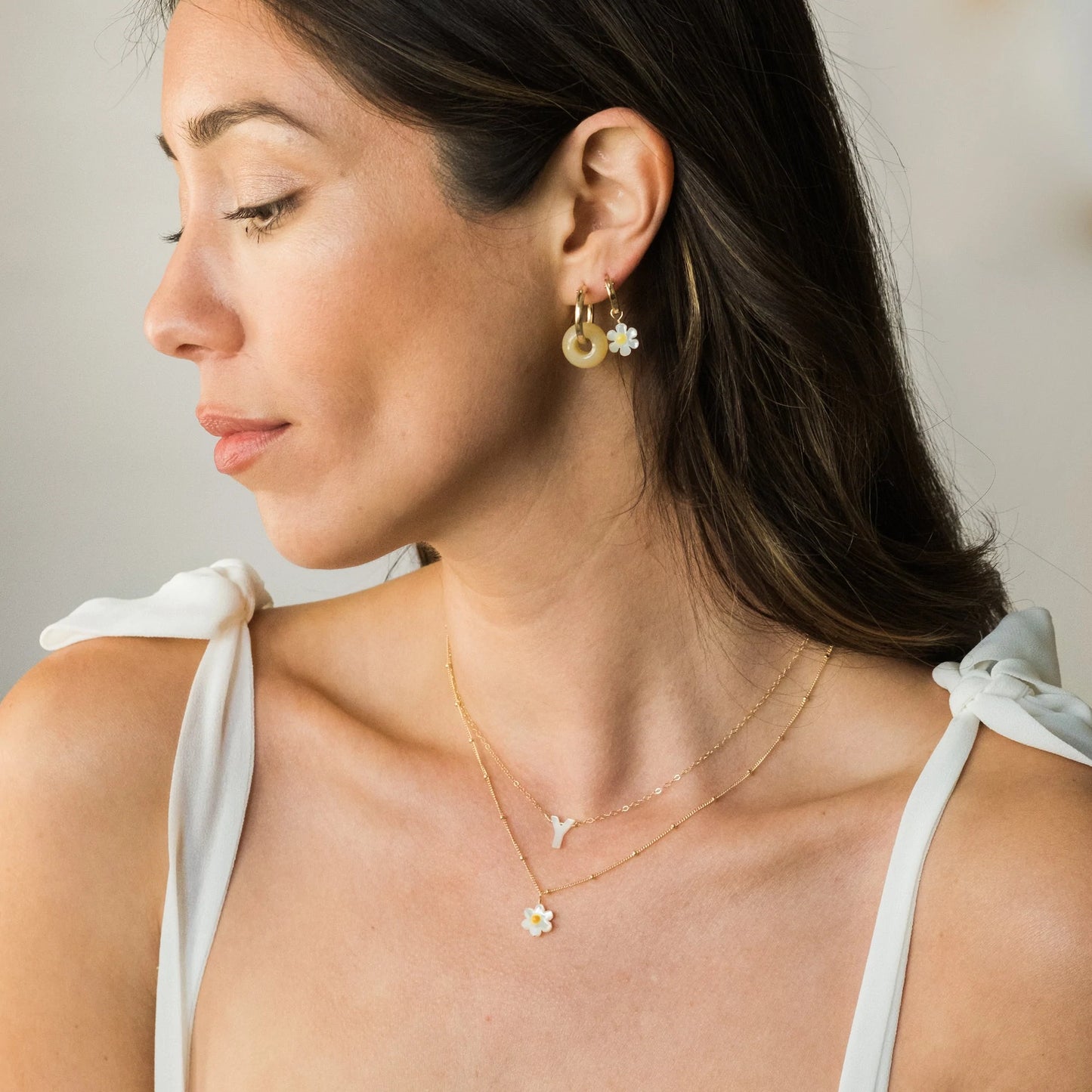 Daisy Hoop Earrings
