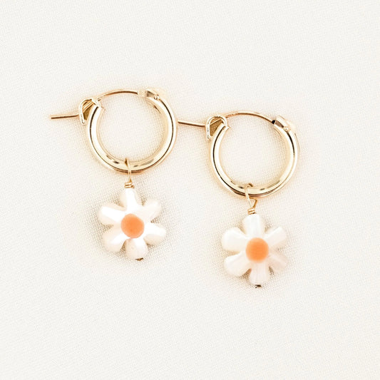 Daisy Hoop Earrings