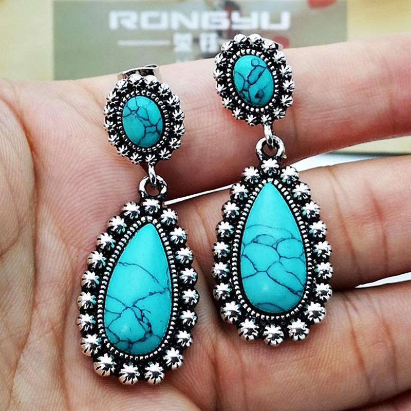 turquoise silver earrings jewelry