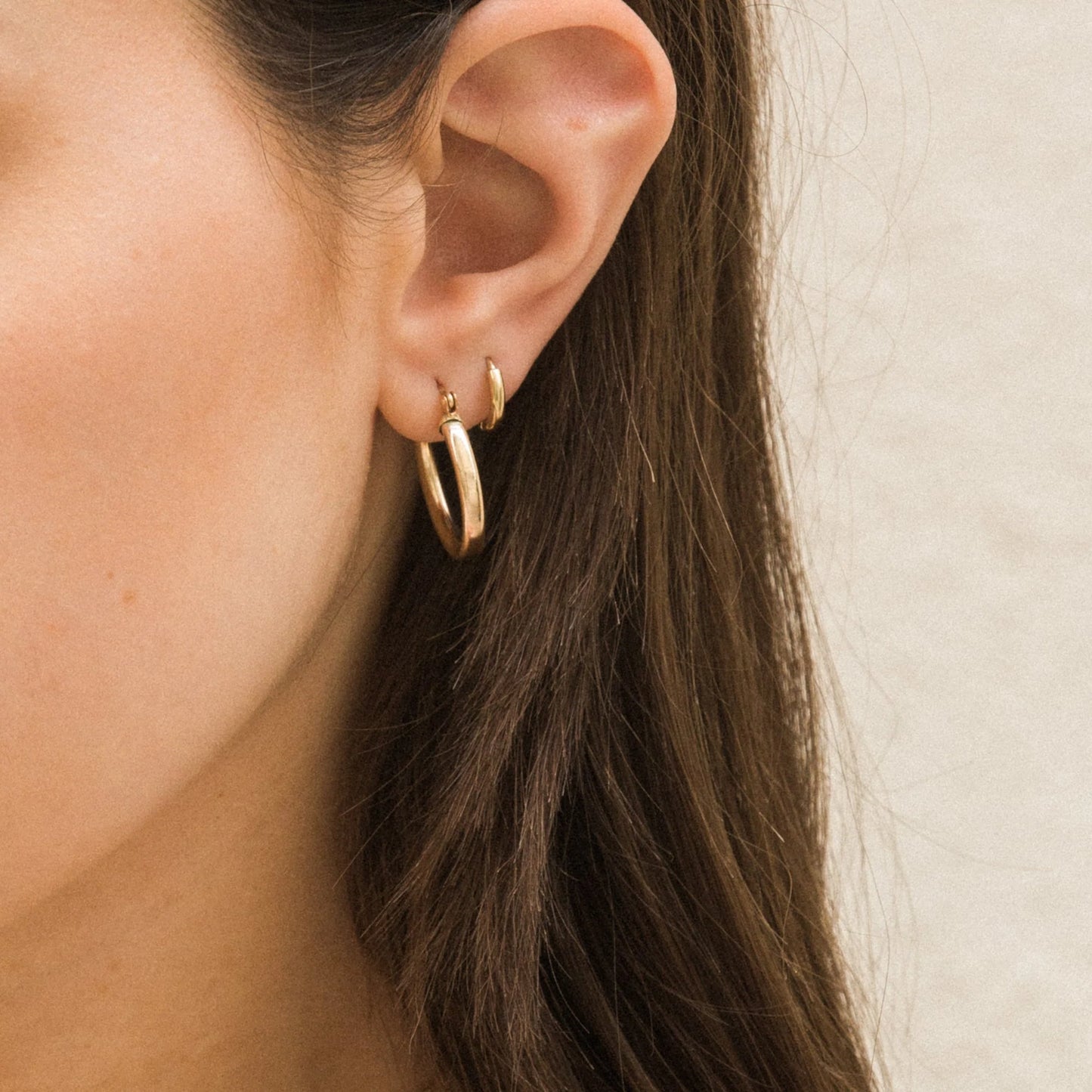 Gold Chunky Hoop Earrings
