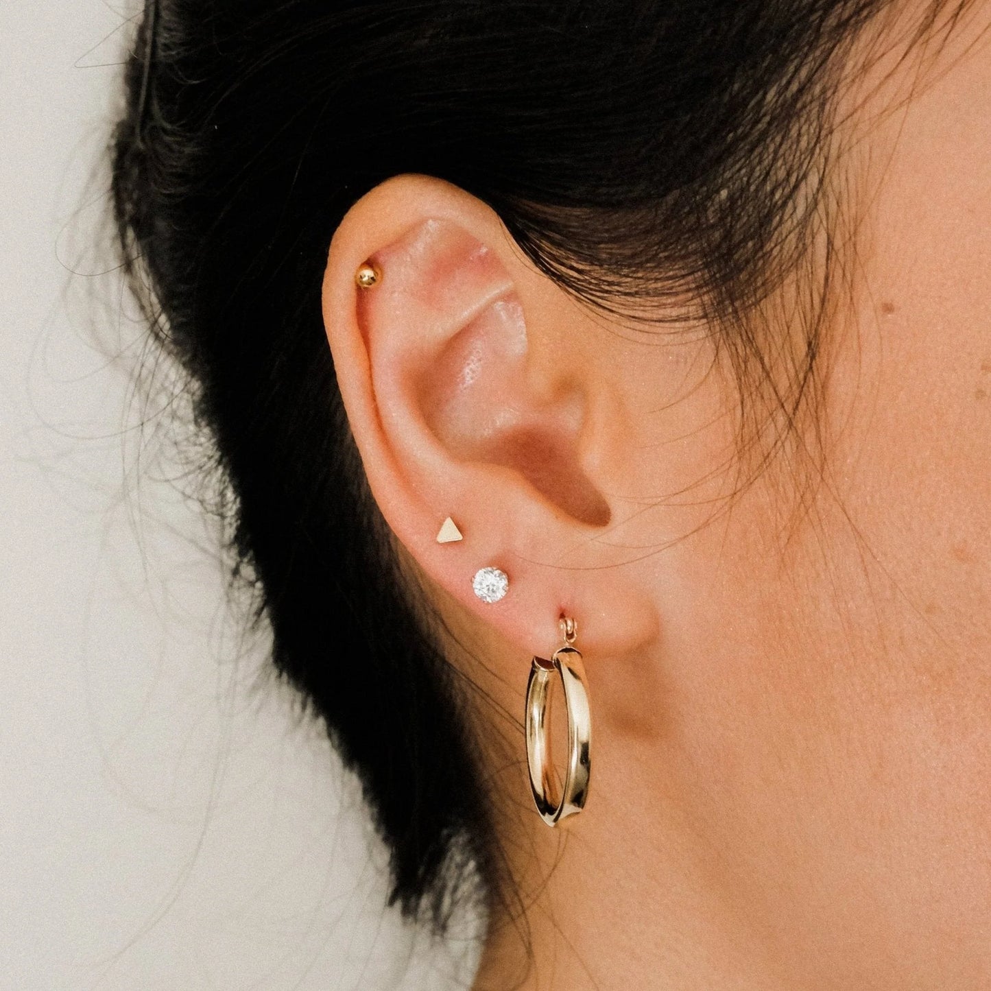 Gold Chunky Hoop Earrings