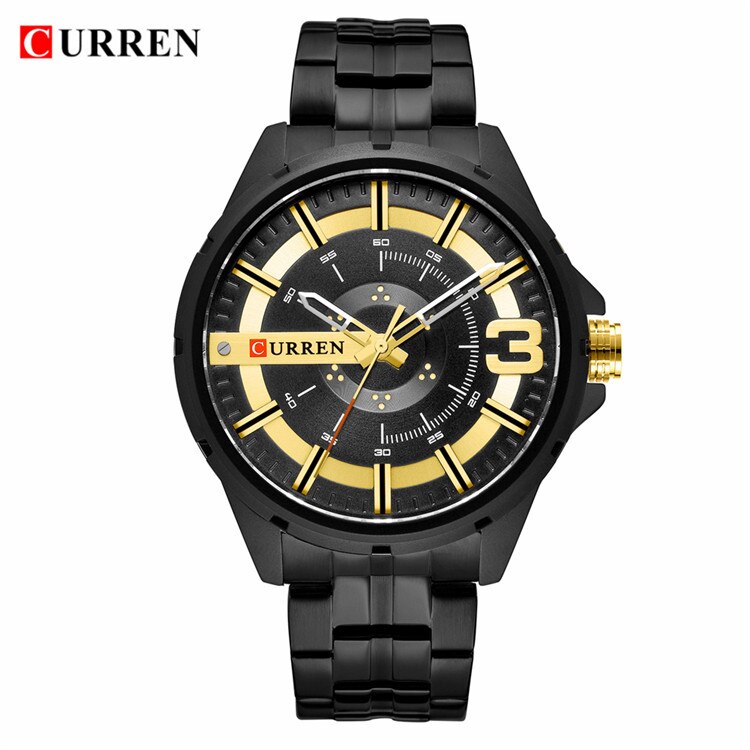 YSYH Gold Watches for Men Watch Business Men's Clock Fashion Quartz Stainless Steel Wrist watches Waterproof