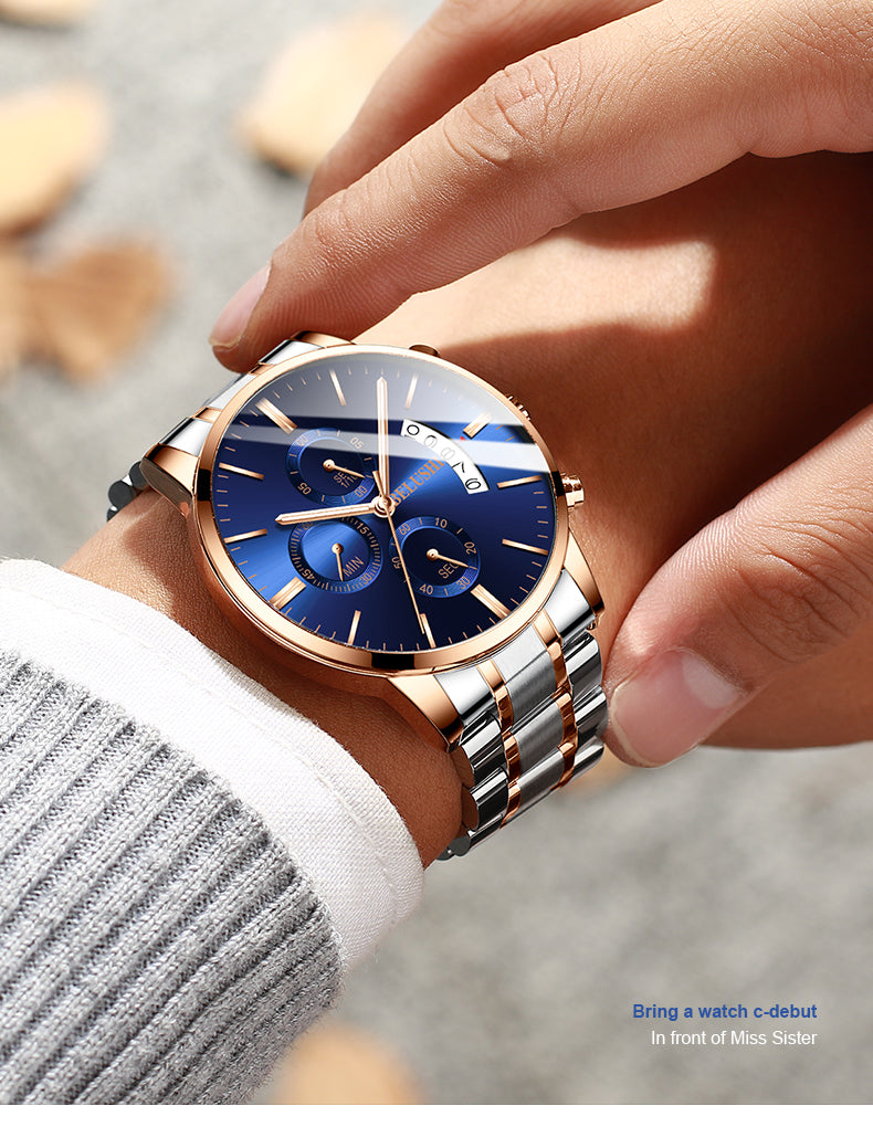 Men's watch luxury brand BELUSHI high-end man business casual watches male waterproof sports quartz wristwatch relogio masculino
