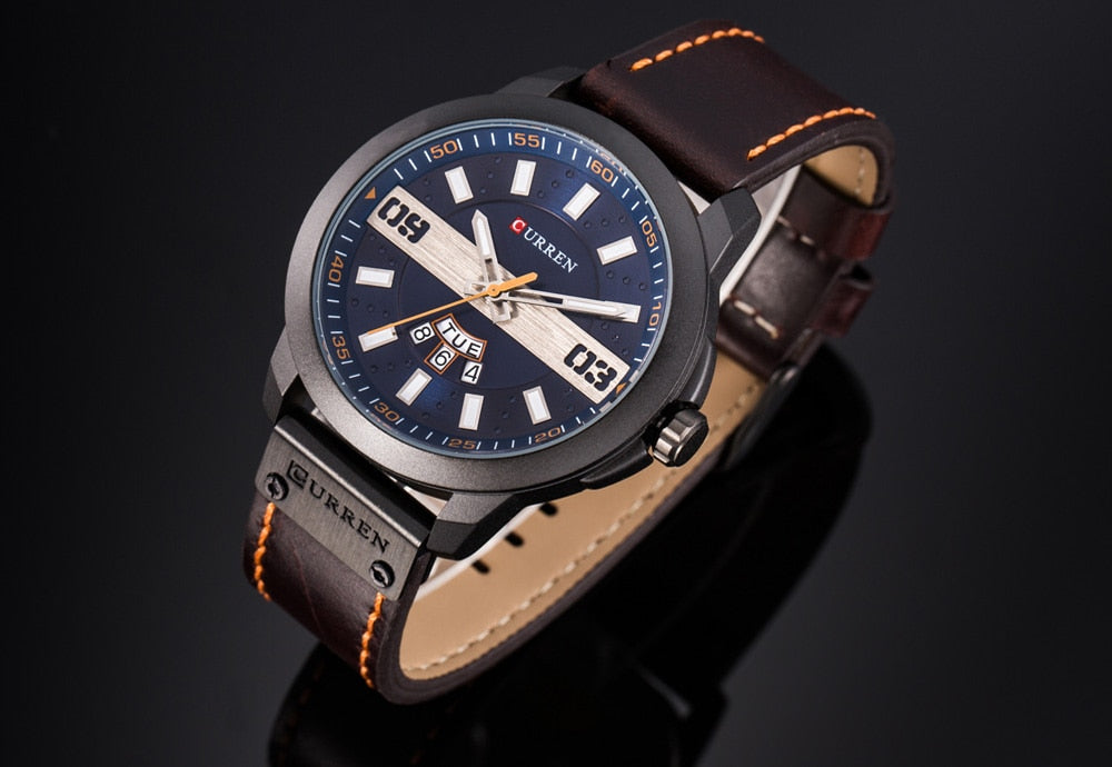 YSYH Men Watches Display Date Week Quartz Wristwatch  Male Clock